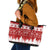 Finland Christmas Hannunvaakuna Tattoo Leather Tote Bag Hyvaa Joulua - Red - Wonder Print Shop