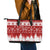 Finland Christmas Hannunvaakuna Tattoo Leather Tote Bag Hyvaa Joulua - Red - Wonder Print Shop