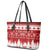 Finland Christmas Hannunvaakuna Tattoo Leather Tote Bag Hyvaa Joulua - Red - Wonder Print Shop