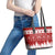 Finland Christmas Hannunvaakuna Tattoo Leather Tote Bag Hyvaa Joulua - Red - Wonder Print Shop