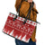 Finland Christmas Hannunvaakuna Tattoo Leather Tote Bag Hyvaa Joulua - Red - Wonder Print Shop