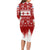 Finland Christmas Hannunvaakuna Tattoo Long Sleeve Bodycon Dress Hyvaa Joulua - Red - Wonder Print Shop