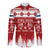 Finland Christmas Hannunvaakuna Tattoo Long Sleeve Button Shirt Hyvaa Joulua - Red - Wonder Print Shop