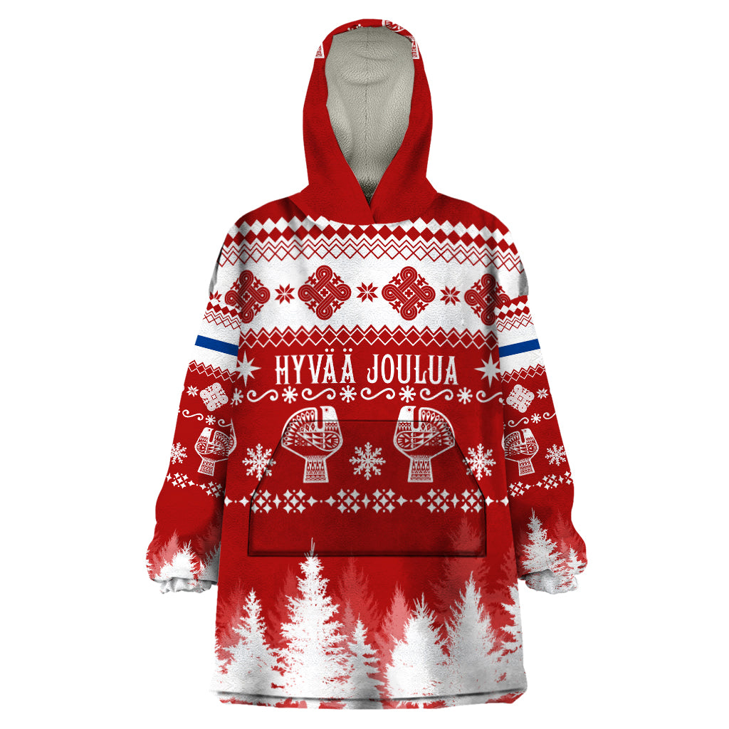 finland-christmas-hannunvaakuna-tattoo-wearable-blanket-hoodie-hyvaa-joulua-red