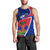 Personalised Haiti Independence Anniversary Men Tank Top Mix Hibiscus - Flag Color - Wonder Print Shop