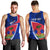 Personalised Haiti Independence Anniversary Men Tank Top Mix Hibiscus - Flag Color - Wonder Print Shop