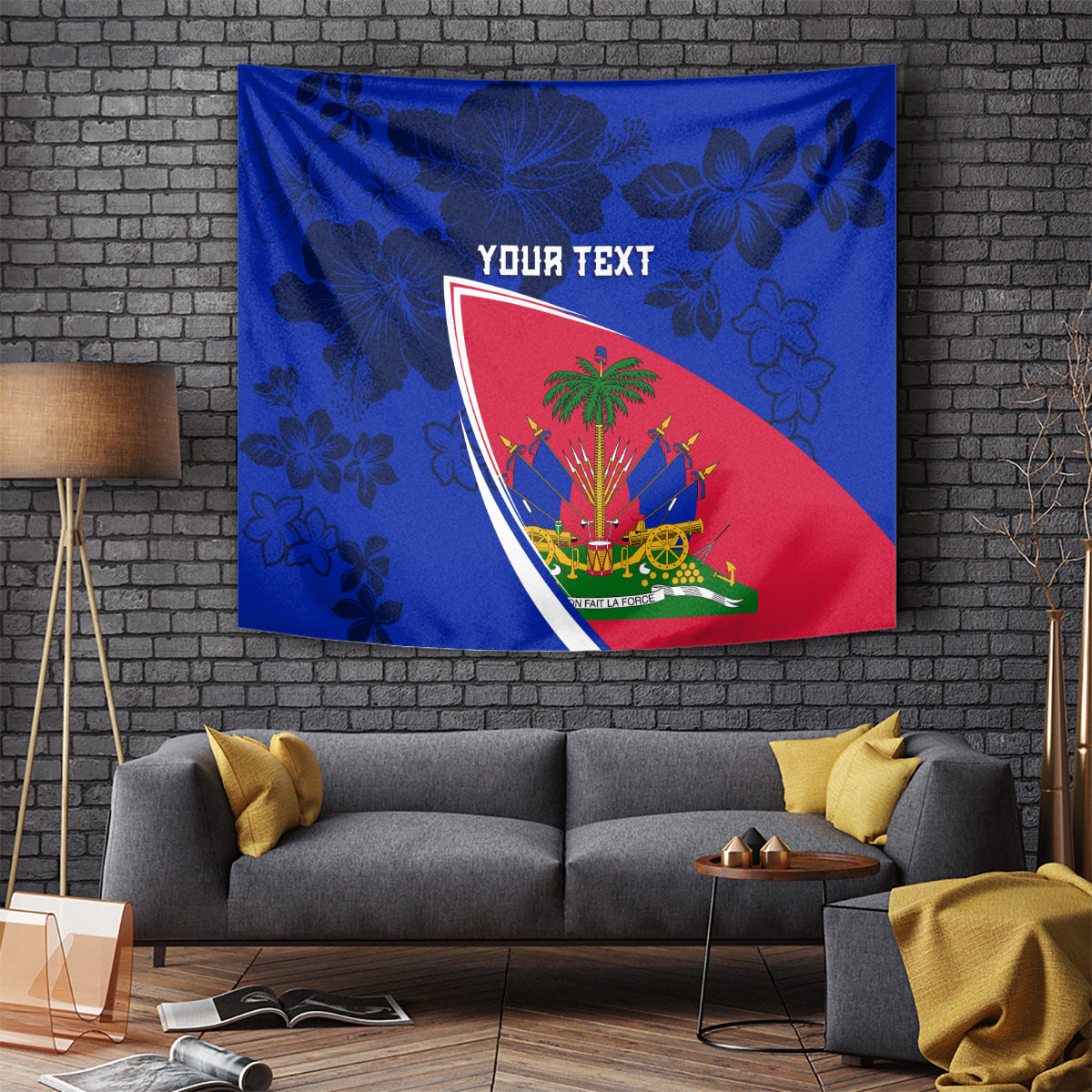 personalised-haiti-independence-anniversary-tapestry-mix-hibiscus-flag-color