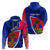 Personalised Haiti Independence Anniversary Zip Hoodie Mix Hibiscus - Flag Color - Wonder Print Shop