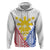 Personalised Philippines Mix Guam Hoodie Filipino Flag Style - Wonder Print Shop