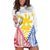 Personalised Philippines Mix Guam Hoodie Dress Filipino Flag Style - Wonder Print Shop