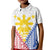 Personalised Philippines Mix Guam Kid Polo Shirt Filipino Flag Style - Wonder Print Shop