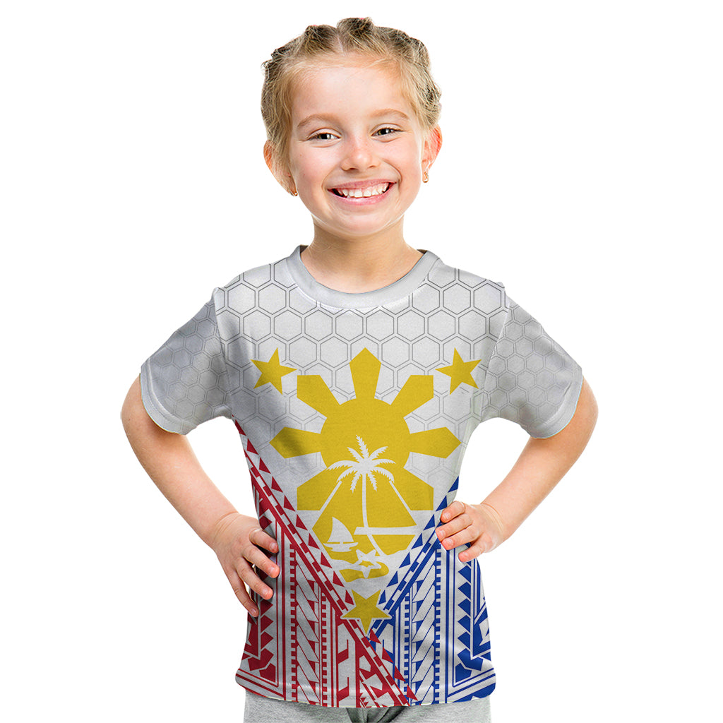 Personalised Philippines Mix Guam Kid T Shirt Filipino Flag Style - Wonder Print Shop