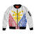 Personalised Philippines Mix Guam Sleeve Zip Bomber Jacket Filipino Flag Style - Wonder Print Shop