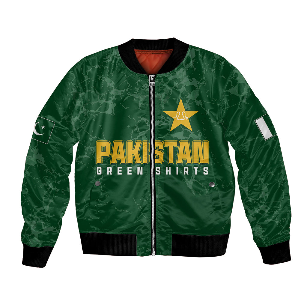 Personalised Pakistan Women Cricket Bomber Jacket Marble Patterns LT7 - Wonder Print Shop