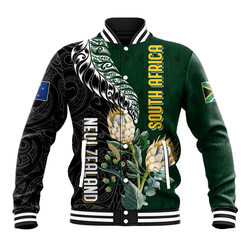 Custom South Africa Mix New Zealand Rugby 2023 Baseball Jacket World Cup Greatest Rivalry LT7 - Wonder Print Shop