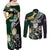 Custom South Africa Mix New Zealand Rugby 2023 Couples Matching Off Shoulder Maxi Dress and Long Sleeve Button Shirt World Cup Greatest Rivalry LT7 - Wonder Print Shop