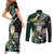 Custom South Africa Mix New Zealand Rugby 2023 Couples Matching Short Sleeve Bodycon Dress and Long Sleeve Button Shirt World Cup Greatest Rivalry LT7 - Wonder Print Shop