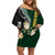 Custom South Africa Mix New Zealand Rugby 2023 Family Matching Off Shoulder Short Dress and Hawaiian Shirt World Cup Greatest Rivalry LT7 - Wonder Print Shop