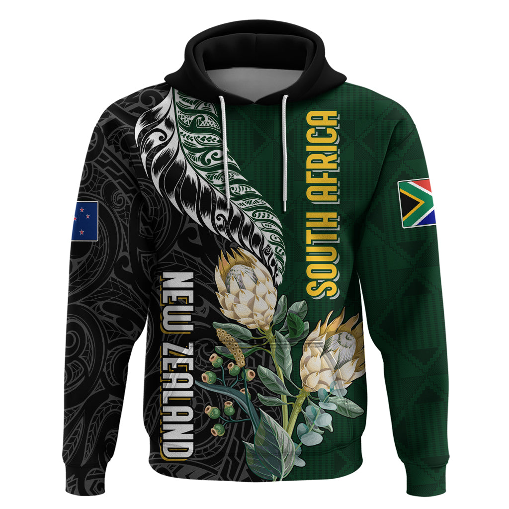 Custom South Africa Mix New Zealand Rugby 2023 Hoodie World Cup Greatest Rivalry - Wonder Print Shop