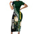 Custom South Africa Mix New Zealand Rugby 2023 Short Sleeve Bodycon Dress World Cup Greatest Rivalry - Wonder Print Shop