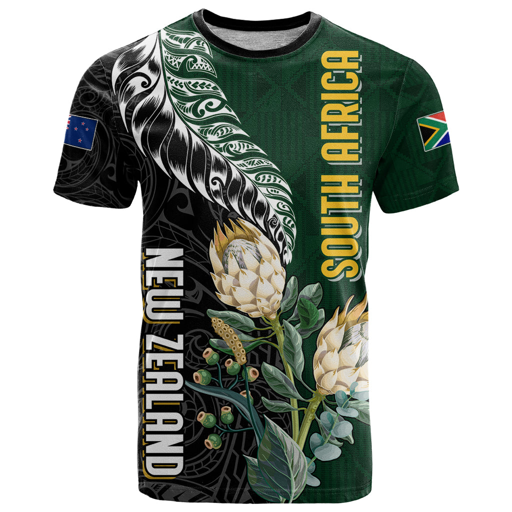 Custom South Africa Mix New Zealand Rugby 2023 T Shirt World Cup Greatest Rivalry - Wonder Print Shop