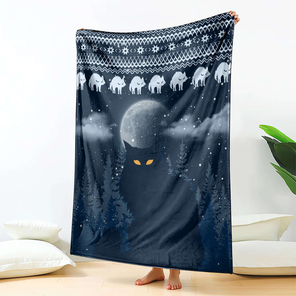 yule-cat-christmas-blanket-jolakotturinn-snowy-night