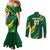 Custom Senegal Football Couples Matching Mermaid Dress and Long Sleeve Button Shirt Nations Cup 2024 Téranga Lions