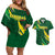 Custom Senegal Football Couples Matching Off Shoulder Short Dress and Hawaiian Shirt Nations Cup 2024 Tranga Lions LT7 - Wonder Print Shop