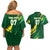 Custom Senegal Football Couples Matching Off Shoulder Short Dress and Hawaiian Shirt Nations Cup 2024 Tranga Lions LT7 - Wonder Print Shop