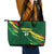 Custom Senegal Football Leather Tote Bag Nations Cup 2024 Tranga Lions - Wonder Print Shop