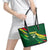 Custom Senegal Football Leather Tote Bag Nations Cup 2024 Tranga Lions - Wonder Print Shop