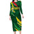 Custom Senegal Football Long Sleeve Bodycon Dress Nations Cup 2024 Tranga Lions - Wonder Print Shop