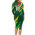 Custom Senegal Football Long Sleeve Bodycon Dress Nations Cup 2024 Tranga Lions - Wonder Print Shop