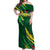 Custom Senegal Football Off Shoulder Maxi Dress Nations Cup 2024 Tranga Lions - Wonder Print Shop