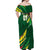 Custom Senegal Football Off Shoulder Maxi Dress Nations Cup 2024 Tranga Lions - Wonder Print Shop