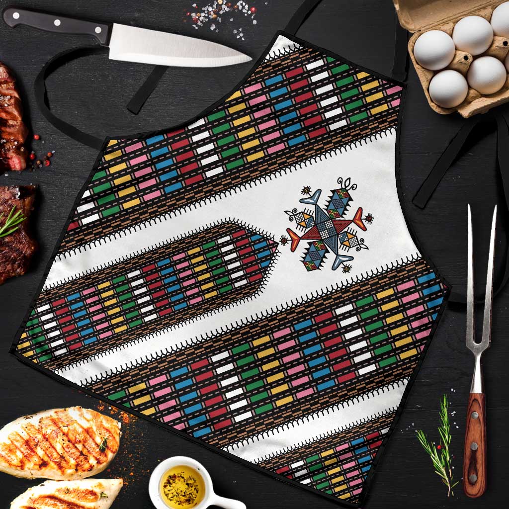 Habesha Kemis Inspired Tilet Pattern Apron White