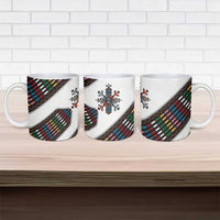 Habesha Kemis Inspired Tilet Pattern Ceramic Mug White