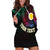 Personalised Vanuatu Hoodie Dress Turtle Chest Tattoo Flag Color - Shefa - Wonder Print Shop