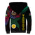 Personalised Vanuatu Sherpa Hoodie Turtle Chest Tattoo Flag Color - Shefa - Wonder Print Shop