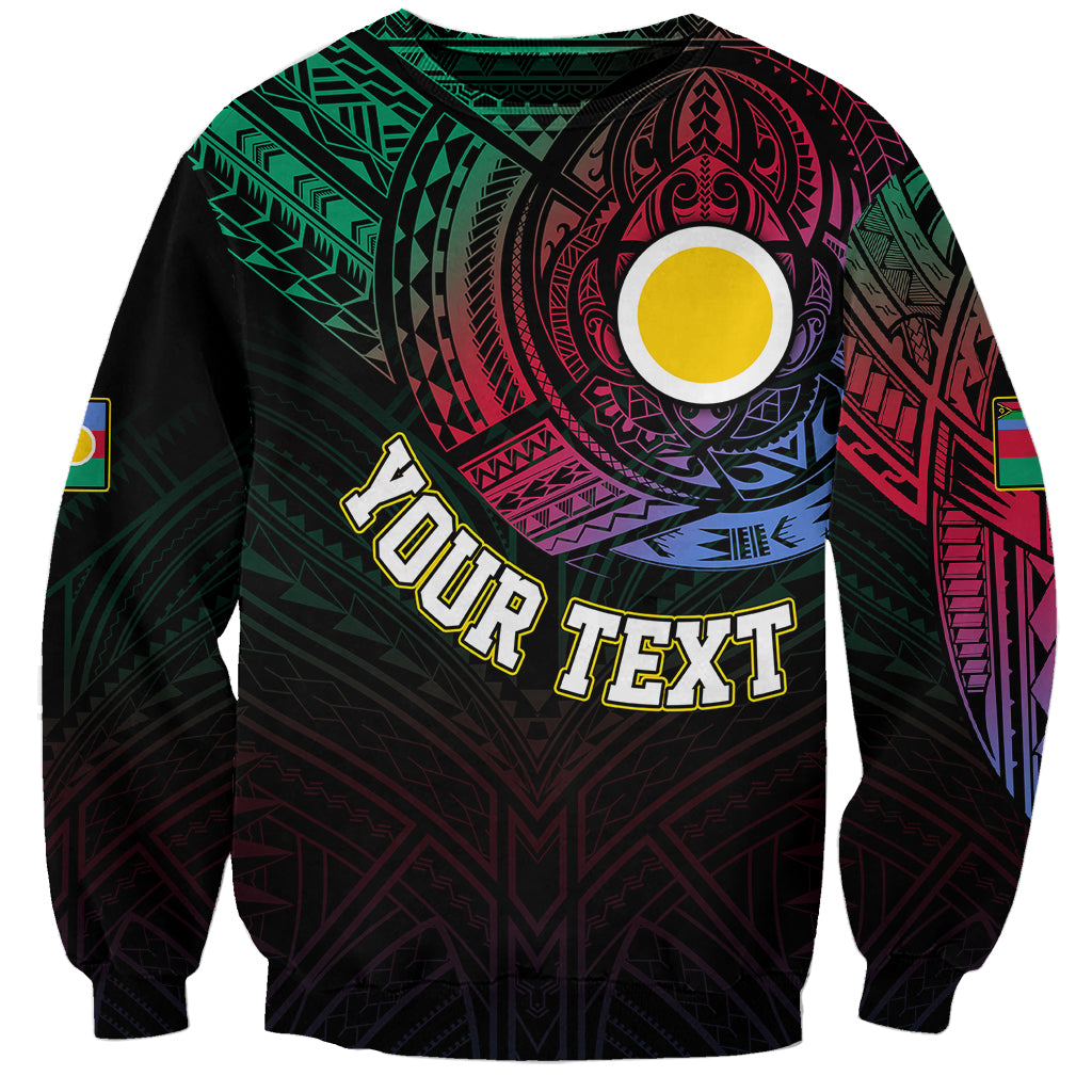 Black unisex sweatshirt with turtle medallion and 'YOUR TEXT' front graphic