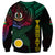 Personalised Vanuatu Sweatshirt Turtle Chest Tattoo Flag Color - Shefa - Wonder Print Shop