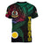 Personalised Vanuatu Women V Neck T Shirt Turtle Chest Tattoo Flag Color - Shefa - Wonder Print Shop