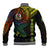 Personalised Vanuatu Baseball Jacket Turtle Chest Tattoo Flag Color - Tafea LT7 - Wonder Print Shop