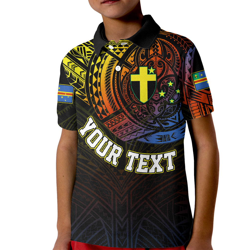 Custom Vanuatu Polo Shirt for Kid Turtle Chest Tattoo Flag Color Tafea - Wonder Print Shop