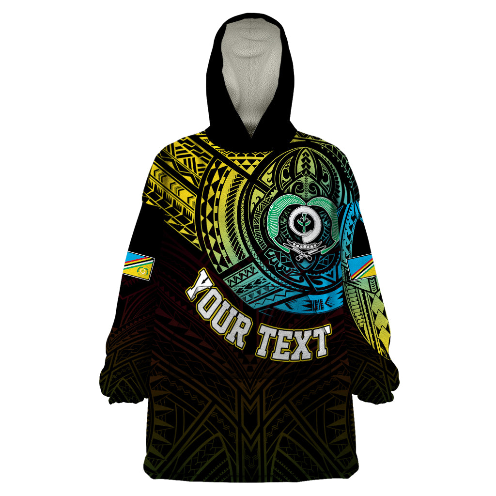 Personalised Vanuatu Wearable Blanket Hoodie Turtle Chest Tattoo Flag Color - Torba - Wonder Print Shop