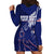 Personalised USA Ice Hockey Hoodie Dress Flag Grunge Style - Wonder Print Shop