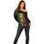 Reggae King Marley Off Shoulder Sweater Typeset Grunge Style - Wonder Print Shop