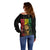 Reggae King Marley Off Shoulder Sweater Typeset Grunge Style - Wonder Print Shop