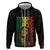 Reggae King Marley Zip Hoodie Typeset Grunge Style - Wonder Print Shop