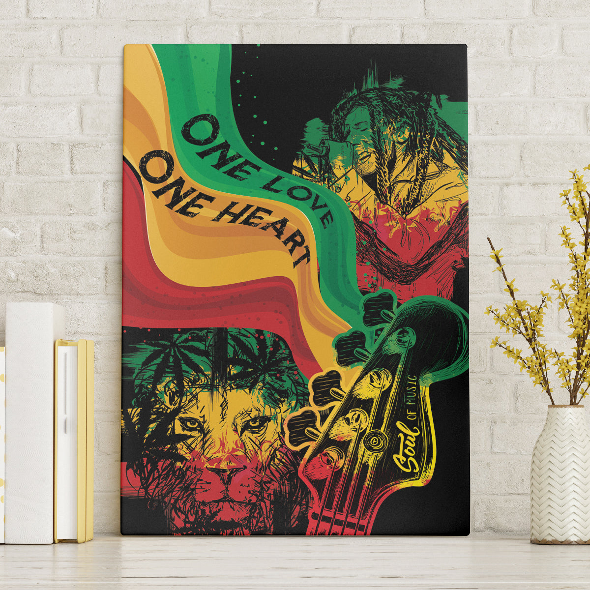 Reggae Day Canvas Wall Art One Love One Heart LT7 - Wonder Print Shop